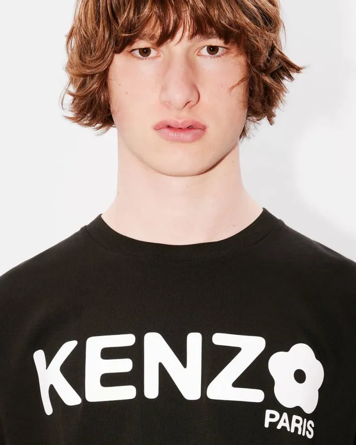 Men 039Boke Flower 20039 Oversized Tshirt In Cotton Black Kenzo Tshirts And Polos