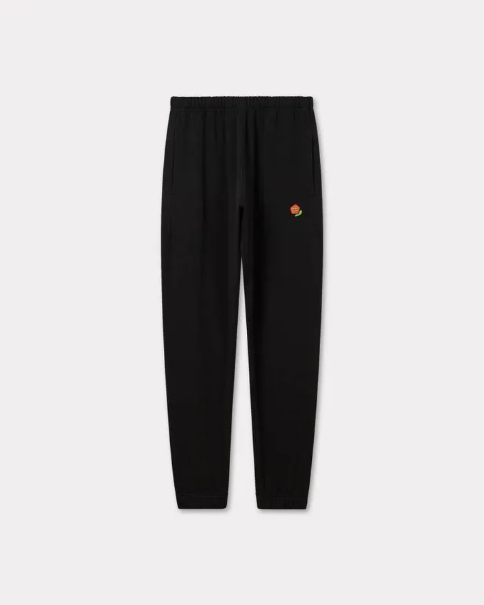 Men 039KENZO Pop039 Embroidered Jogpants In Cotton Black Kenzo Pants And Shorts