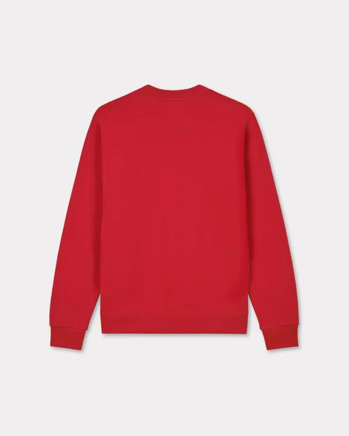 Men 039Lunar New Year039 Embroidered Slim Sweatshirt In Cotton Cherry Kenzo Sweatshirts And Hoodies