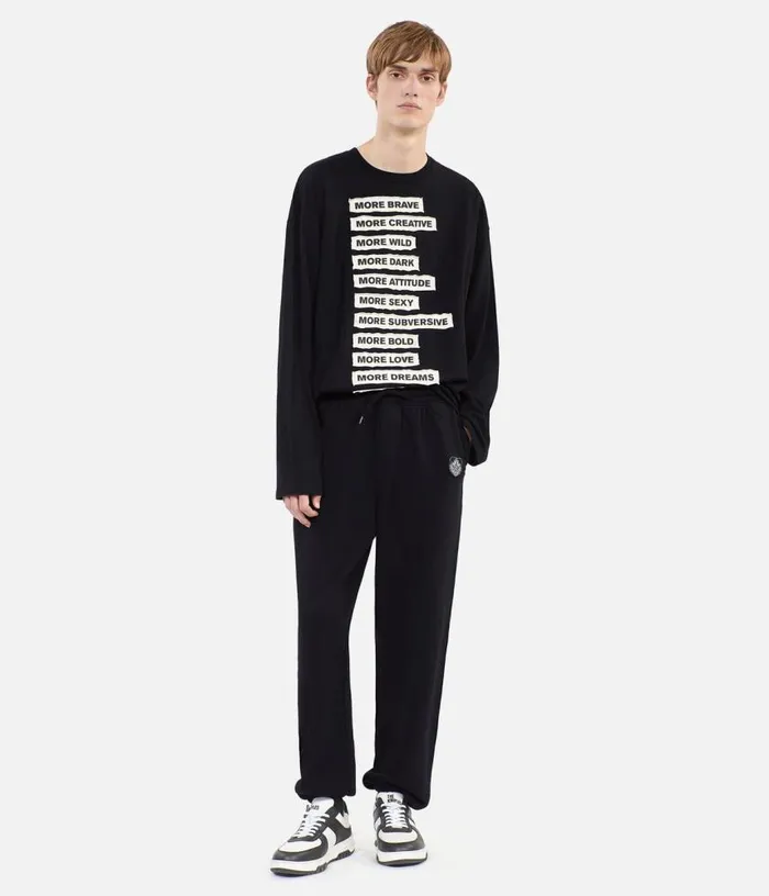 Men Black Blazon Tracksuit Trousers THE KOOPLES Sweatshirts and Sweatpants