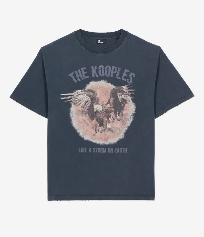 Men Black Tshirt With Serigraphy THE KOOPLES Knits and Tees