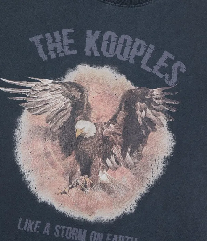 Men Black Tshirt With Serigraphy THE KOOPLES Knits and Tees