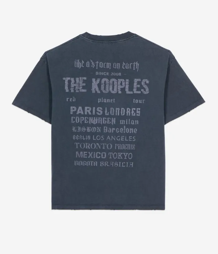 Men Black Tshirt With Serigraphy THE KOOPLES Knits and Tees