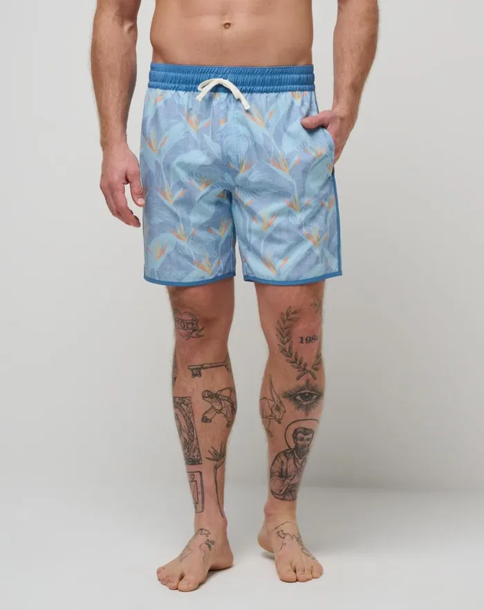 Men Boardshorts TravisMathew LAVA TUNNELS BOARDSHORT Heather Quiet Harbor