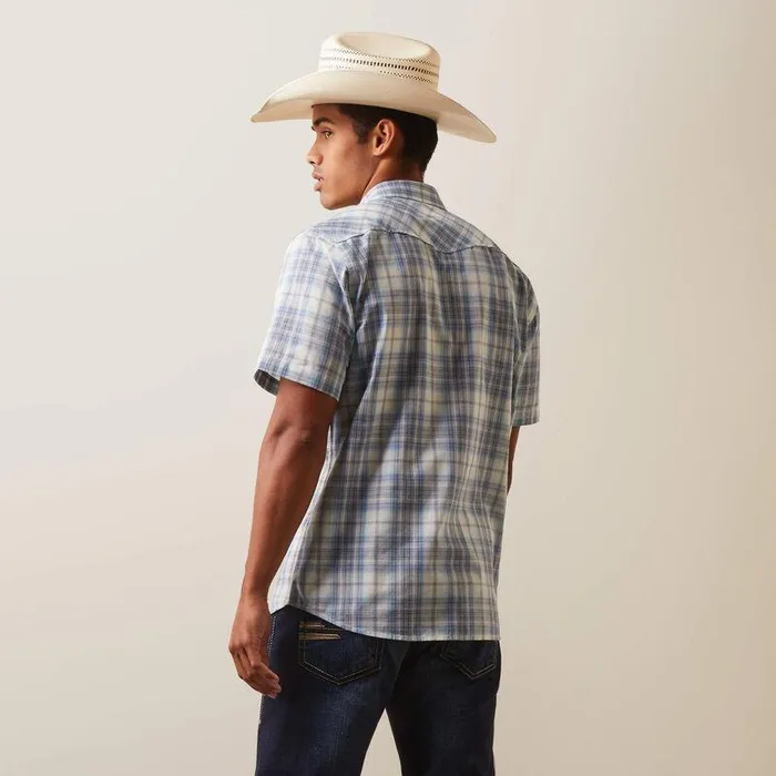 Men Button Down Shirts Ariat Halterman Retro Fit Shirt White Asparagus Men Button Down Shirts Ariat Halterman Retro Fit Shirt White Asparagus