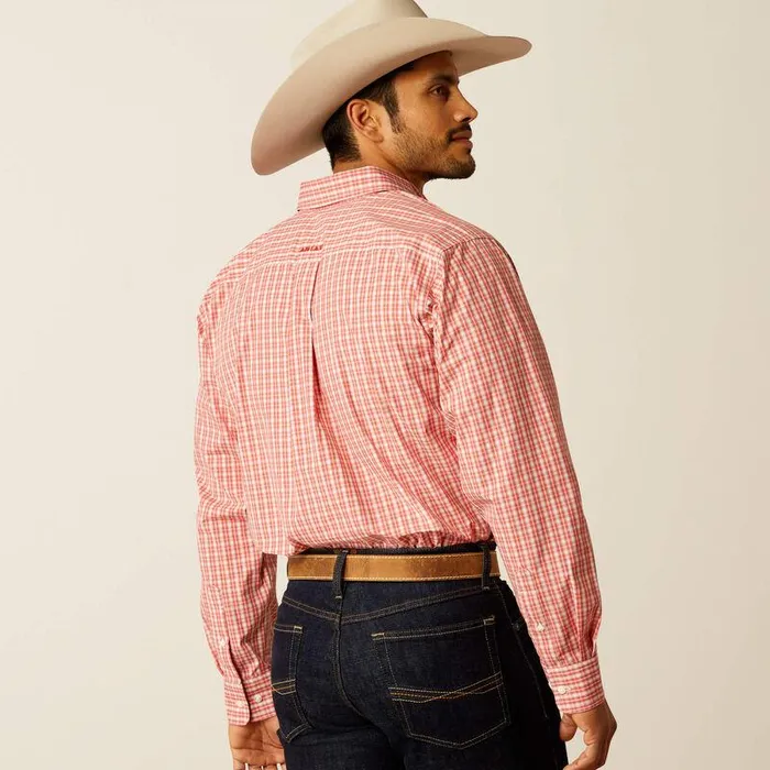 Men Button Down Shirts Ariat Pro Series Roscoe Classic Fit Shirt Red