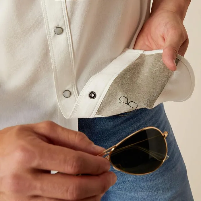 Men Button Down Shirts Ariat VentTEK Western Fitted Shirt White Men Button Down Shirts Ariat VentTEK Western Fitted Shirt White