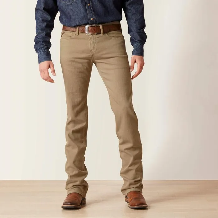 Men Denim Ariat M7 Grizzly Straight Jean Dark Khaki