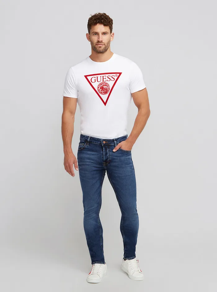 Men Denim GUESS Eco Lowrise Skinny Miami Fly Denim Jeans In Reloop Wash Men Denim GUESS Eco Lowrise Skinny Miami Fly Denim Jeans In Reloop Wash