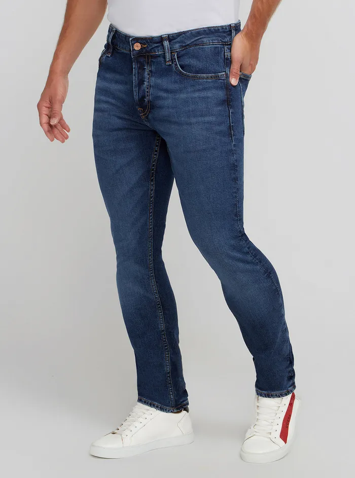 Men Denim GUESS Eco Lowrise Skinny Miami Fly Denim Jeans In Reloop Wash Men Denim GUESS Eco Lowrise Skinny Miami Fly Denim Jeans In Reloop Wash