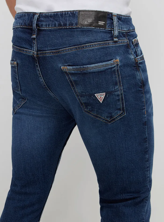 Men Denim GUESS Eco Lowrise Skinny Miami Fly Denim Jeans In Reloop Wash Men Denim GUESS Eco Lowrise Skinny Miami Fly Denim Jeans In Reloop Wash
