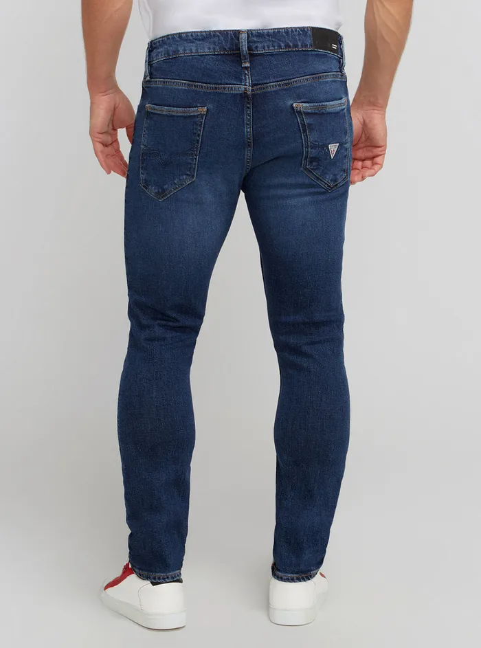 Men Denim GUESS Eco Lowrise Skinny Miami Fly Denim Jeans In Reloop Wash Men Denim GUESS Eco Lowrise Skinny Miami Fly Denim Jeans In Reloop Wash