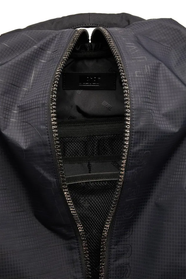 Men Diesel Backpacks ZIPD BACKPACK X Black