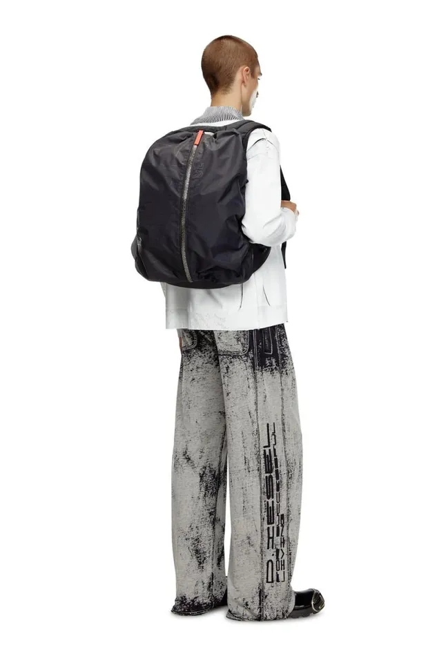 Men Diesel Backpacks ZIPD BACKPACK X Black