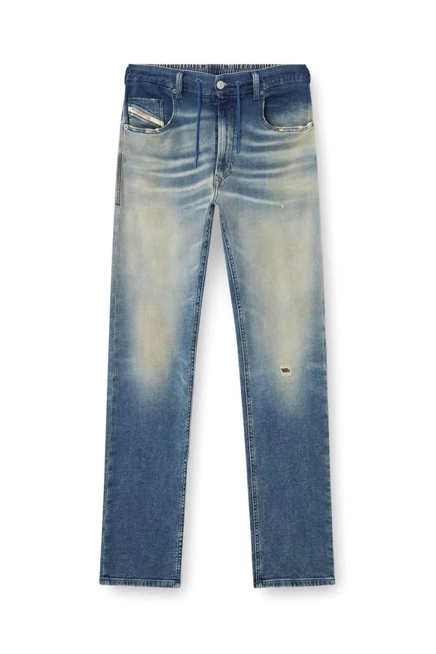 Men Diesel Jeans Regular 2030 DKrooley Joggjeans 068PQ Medium Blue Men Diesel Jeans Regular 2030 DKrooley Joggjeans 068PQ Medium Blue