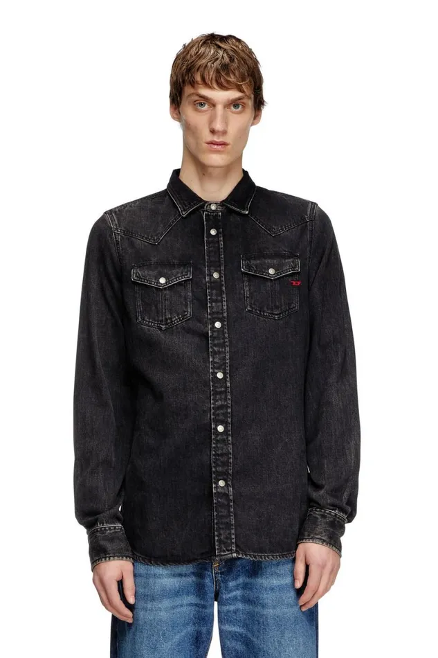 Men Diesel Shirts DVEGA Black Men Diesel Shirts DVEGA Black