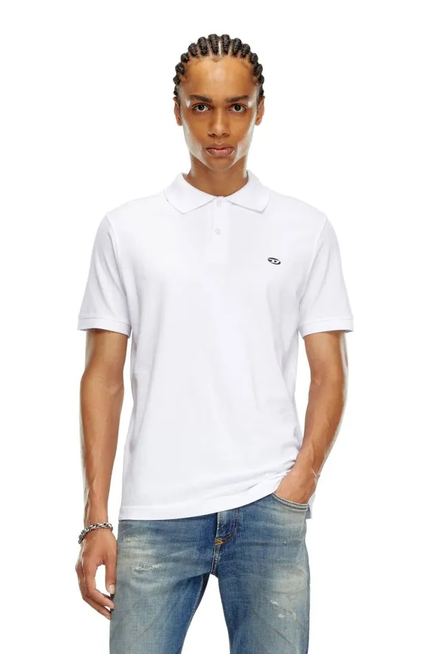 Men Diesel TShirts and Polos TREJUSTDOVALPJ White