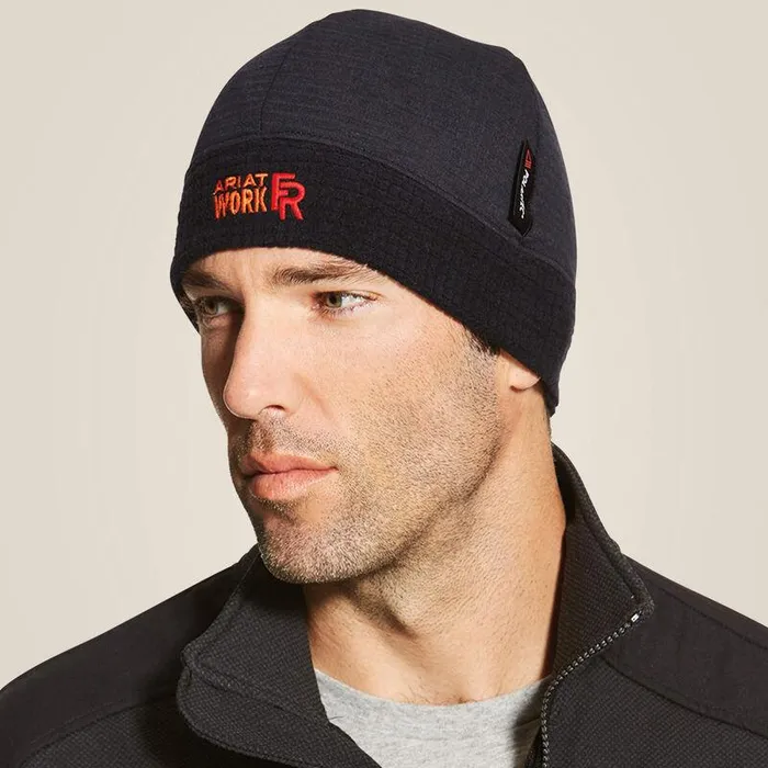 Men Hats and Beanies Ariat FR Polartec Beanie Black