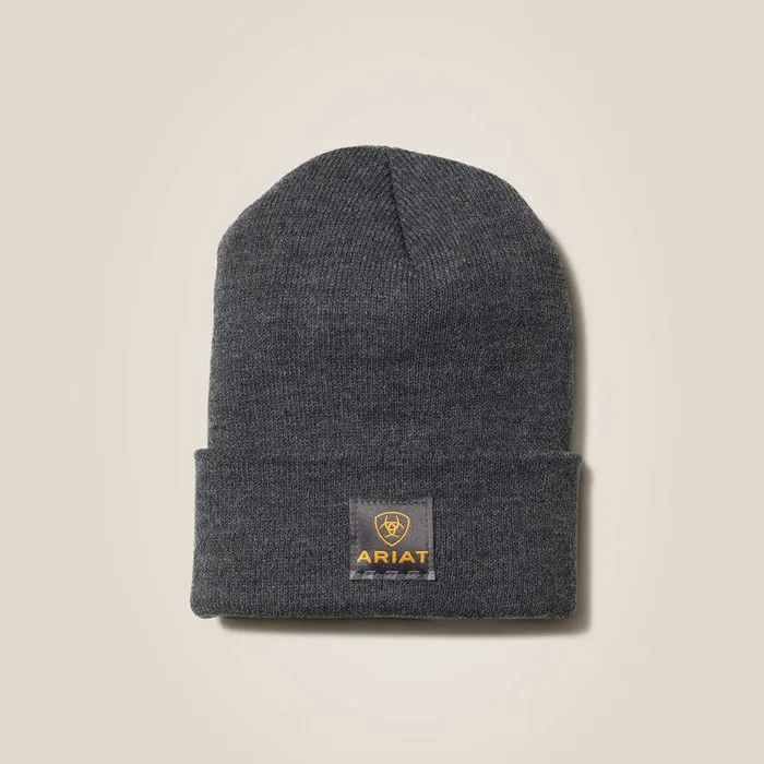 Men Hats and Beanies Ariat Rebar Watch Cap Charcoal