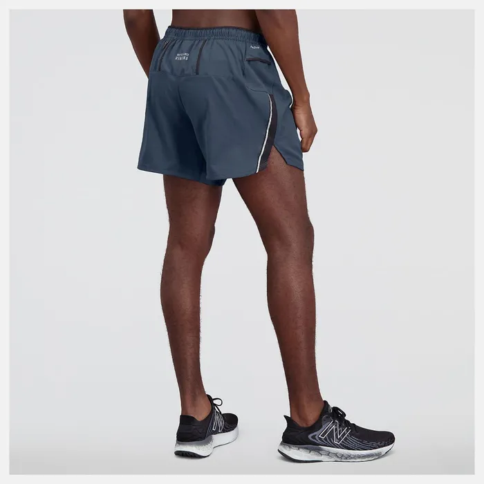 Men Impact Run 5 Inch Short Thunder New Balance Shorts Men Impact Run 5 Inch Short Thunder New Balance Shorts