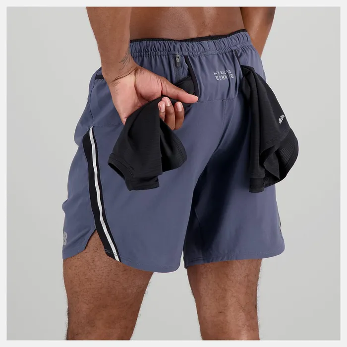 Men Impact Run 7 Inch Short Thunder New Balance Shorts Men Impact Run 7 Inch Short Thunder New Balance Shorts