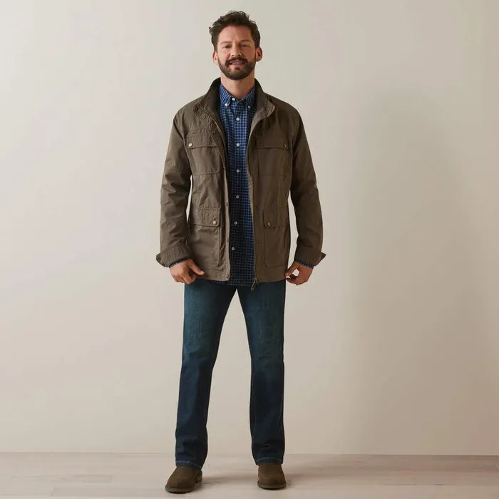 Men Jackets and Vests Ariat Calumet Field Jacket Banyan Bark Men Jackets and Vests Ariat Calumet Field Jacket Banyan Bark