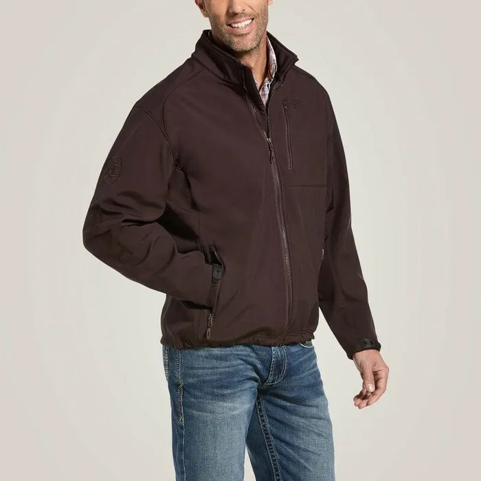 Men Jackets and Vests Ariat Logo 20 Patriot Softshell Water Resistant Jacket Coffeebean