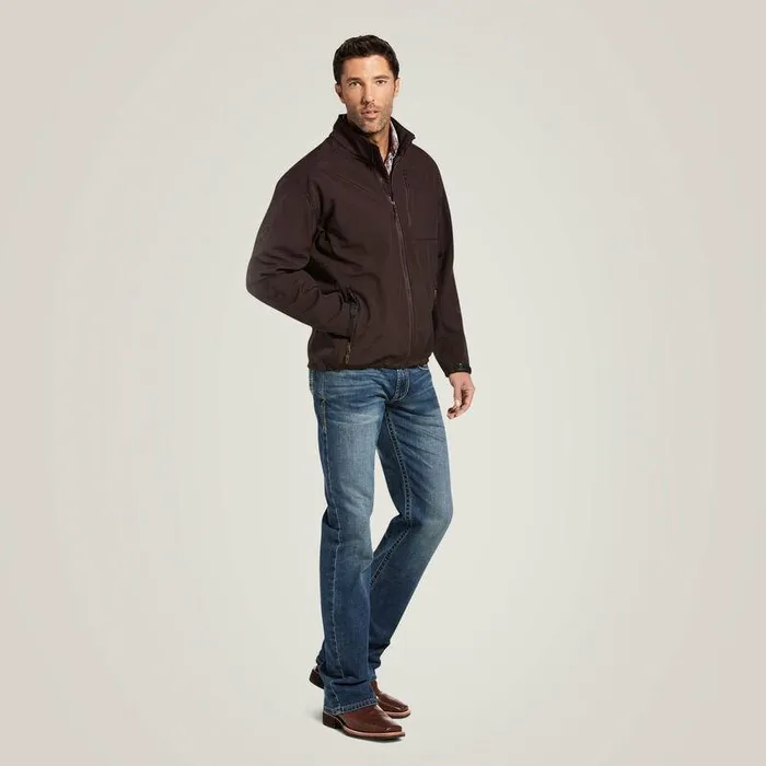 Men Jackets and Vests Ariat Logo 20 Patriot Softshell Water Resistant Jacket Coffeebean