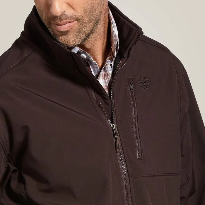 Men Jackets and Vests Ariat Logo 20 Patriot Softshell Water Resistant Jacket Coffeebean