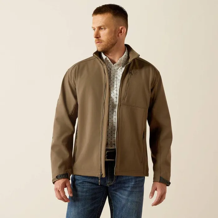Men Jackets and Vests Ariat Logo 20 Softshell Jacket Crocodile Heather