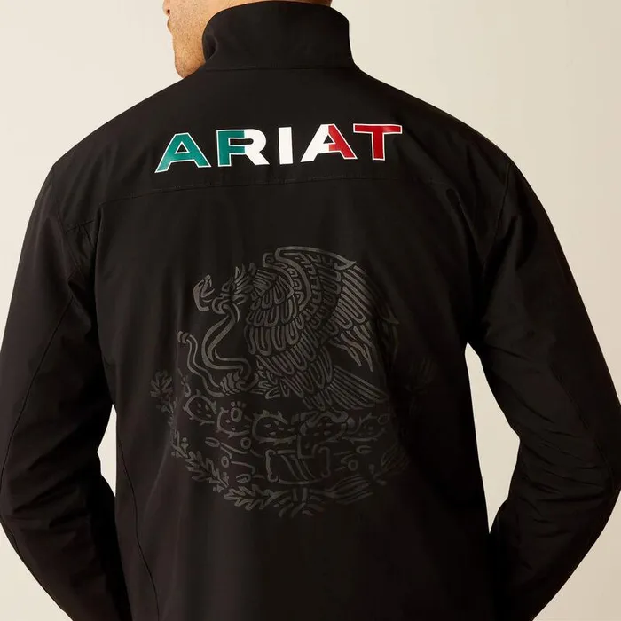 Men Jackets and Vests Ariat Pioneer StretchShell Mexico Jacket Black