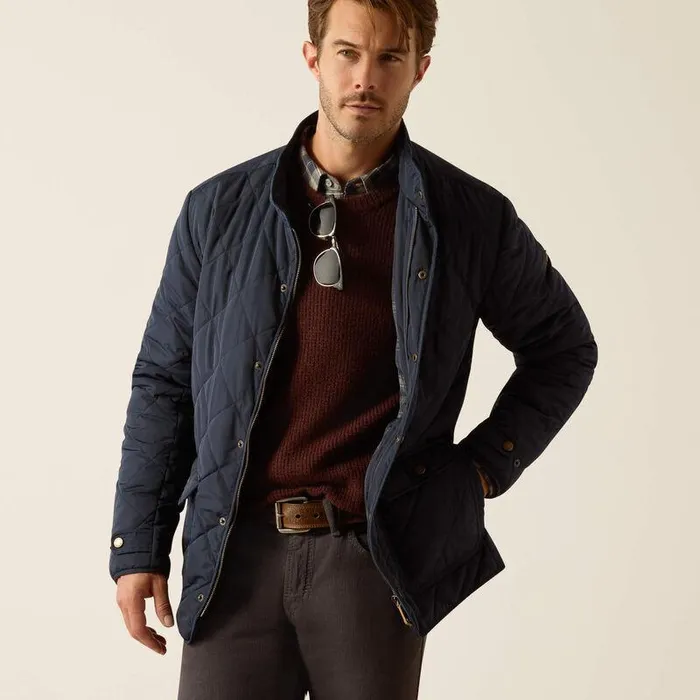 Men Jackets and Vests Ariat Woodside Jacket Navy