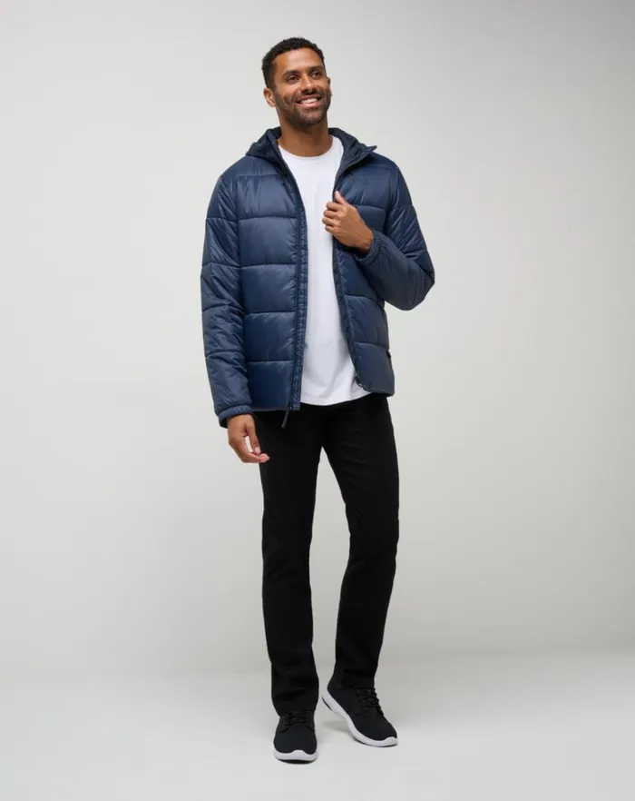 Men Jackets TravisMathew AVES TECH PUFFER JACKET Total Eclipse
