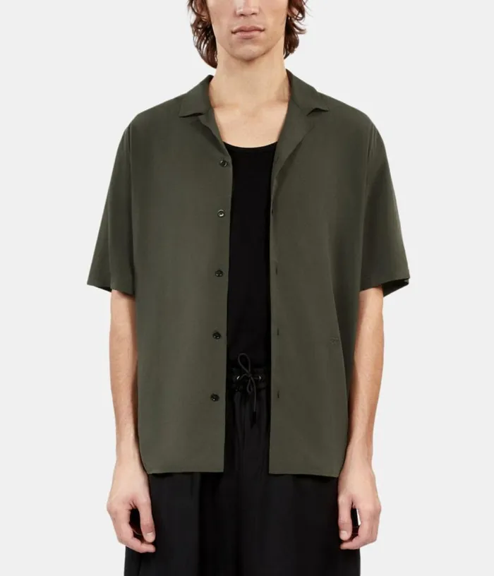 Men Khaki Shortsleeved Shirt THE KOOPLES Shirts