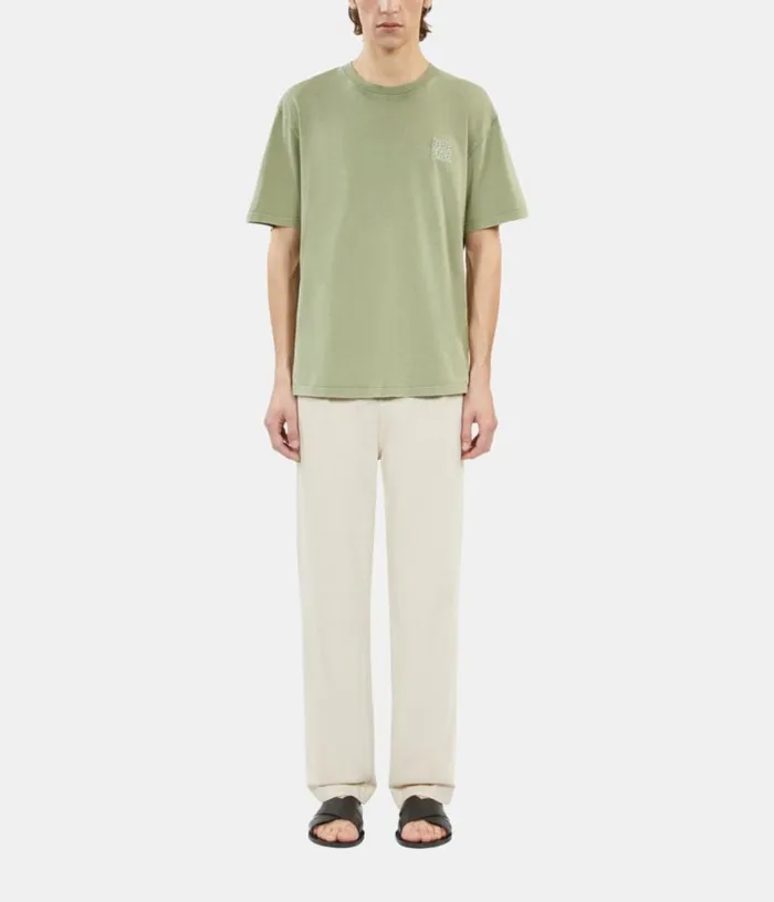 Men Light Green Tshirt With Logo Embroidery THE KOOPLES Tshirts