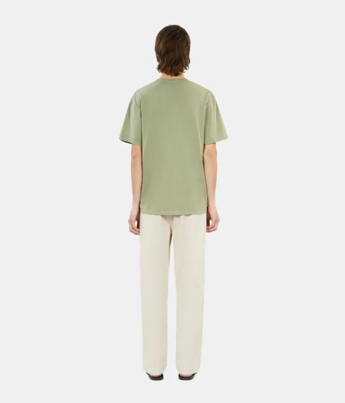 Men Light Green Tshirt With Logo Embroidery THE KOOPLES Tshirts