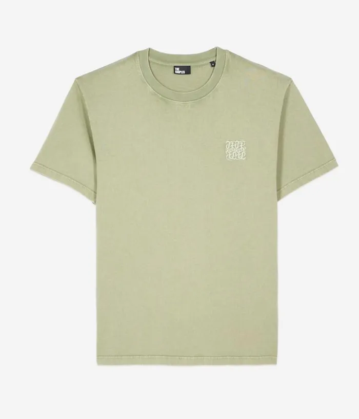 Men Light Green Tshirt With Logo Embroidery THE KOOPLES Tshirts