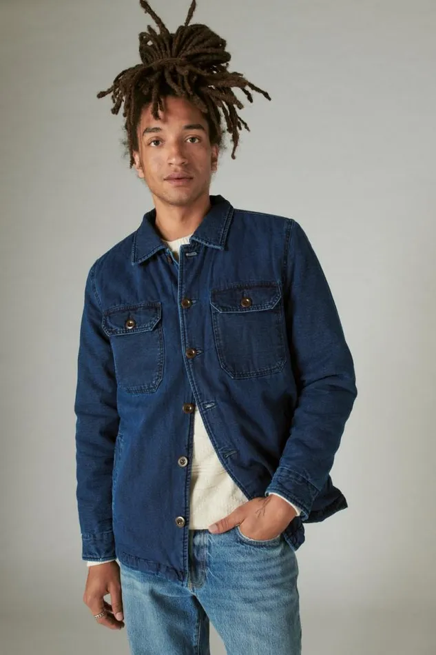 Men Lucky Brand Jackets and Outerwear Indigo Shirt Jacket 419 Indigo