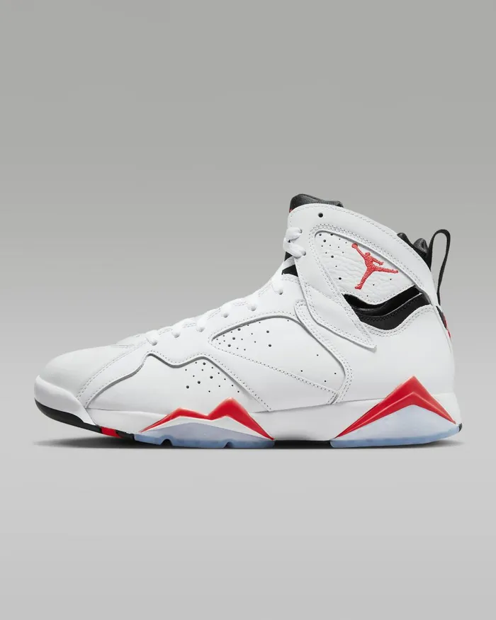 Men Nike All Shoes Air Jordan 7 Retro Whiteblackcrimson
