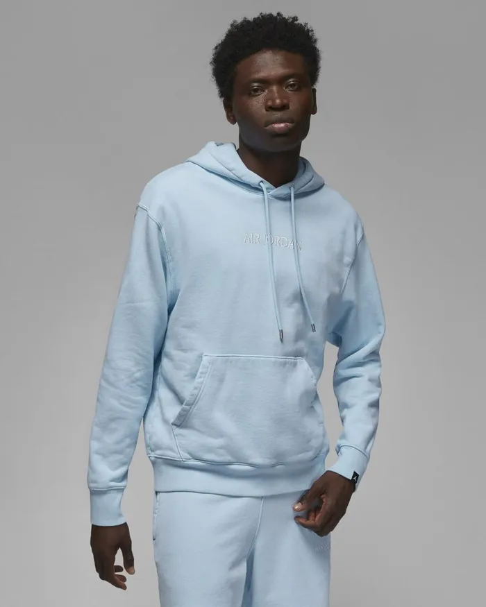 Men Nike Hoodies And Sweatshirts Air Jordan Wordmark Ice Bluesail