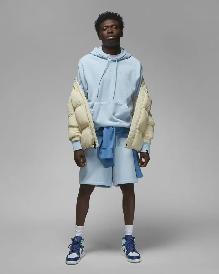 Men Nike Hoodies And Sweatshirts Air Jordan Wordmark Ice Bluesail