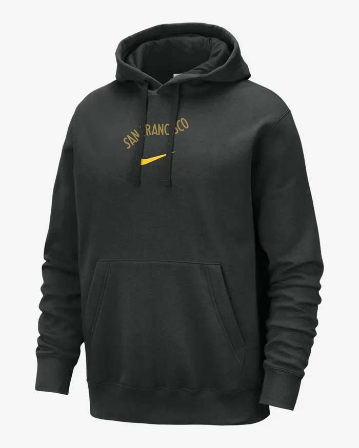Men Nike Hoodies And Sweatshirts Golden State Warriors Club Fleece City Edition Black