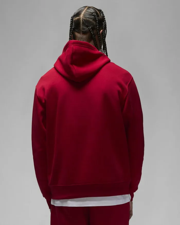 Men Nike Hoodies And Sweatshirts Jordan Brooklyn Fleece Gym Redwhite