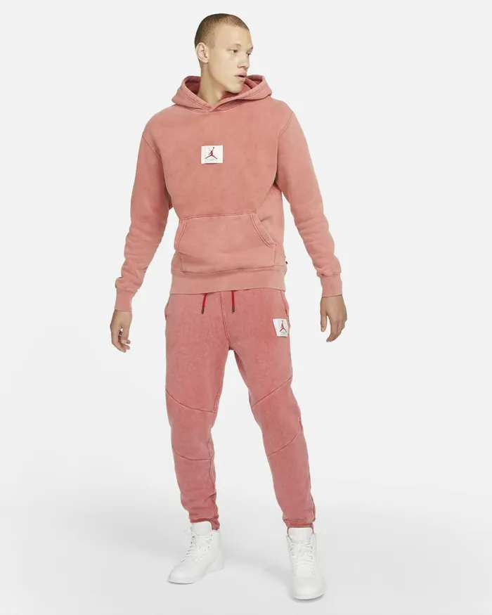 Men Nike Hoodies And Sweatshirts Jordan Flight Fleece Gym Red