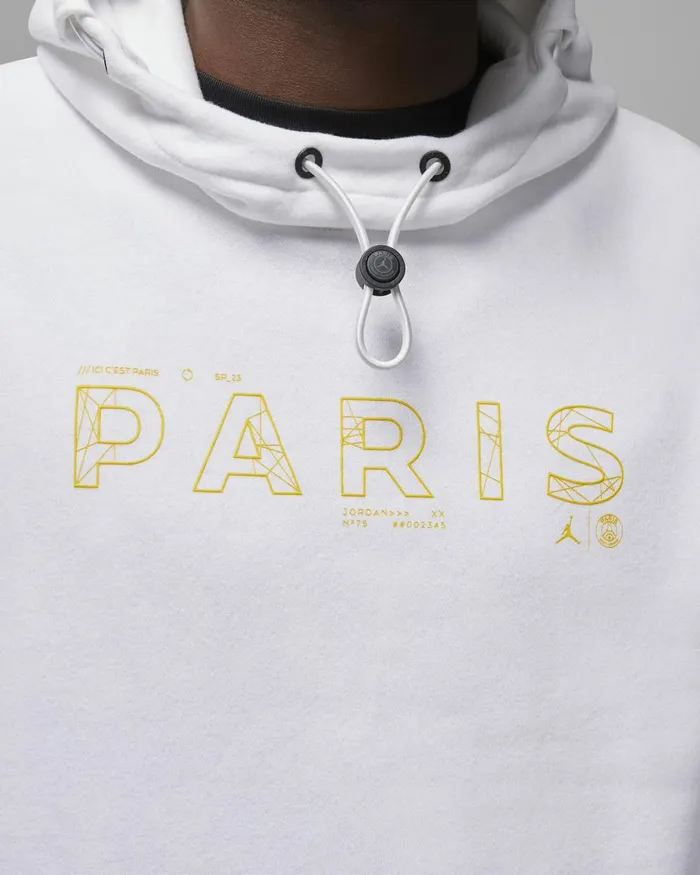 Men Nike Hoodies And Sweatshirts Paris SaintGermain Whitetour Yellow