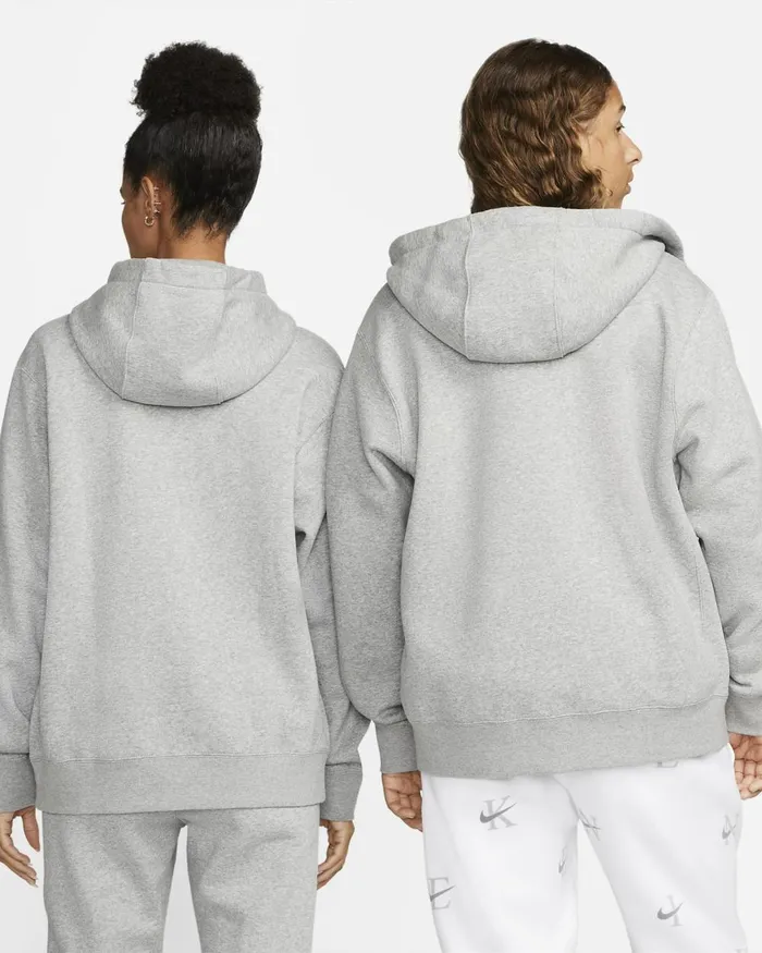 Men Nike Hoodies And Sweatshirts Sportswear Club Fleece Dark Grey Heathermatte Silverwhite
