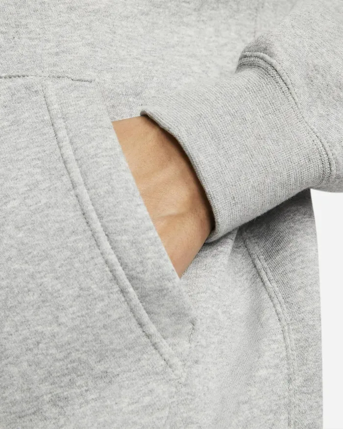 Men Nike Hoodies And Sweatshirts Sportswear Club Fleece Dark Grey Heathermatte Silverwhite