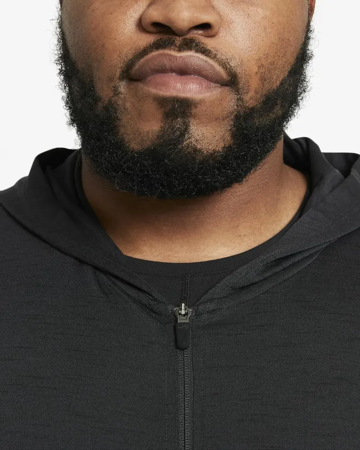 Men Nike Hoodies And Sweatshirts Yoga DriFIT Offnoirblackheather
