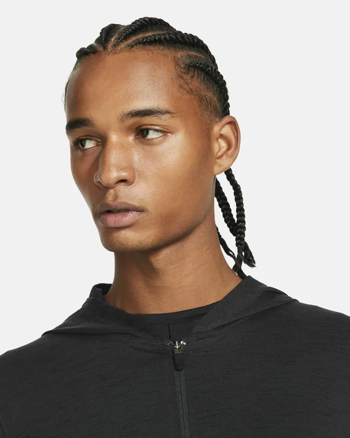 Men Nike Hoodies And Sweatshirts Yoga DriFIT Offnoirblackheather