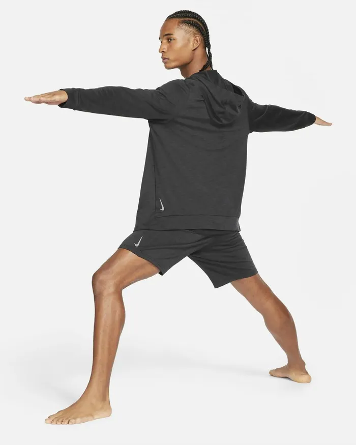 Men Nike Hoodies And Sweatshirts Yoga DriFIT Offnoirblackheather